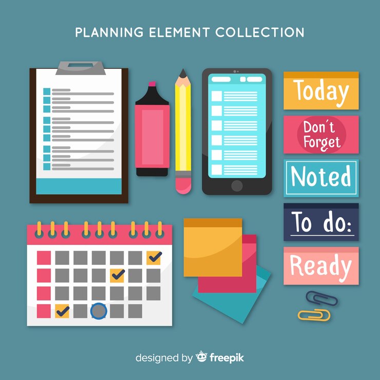 Free Vector planning elements sample