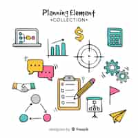 Free vector planning elements set