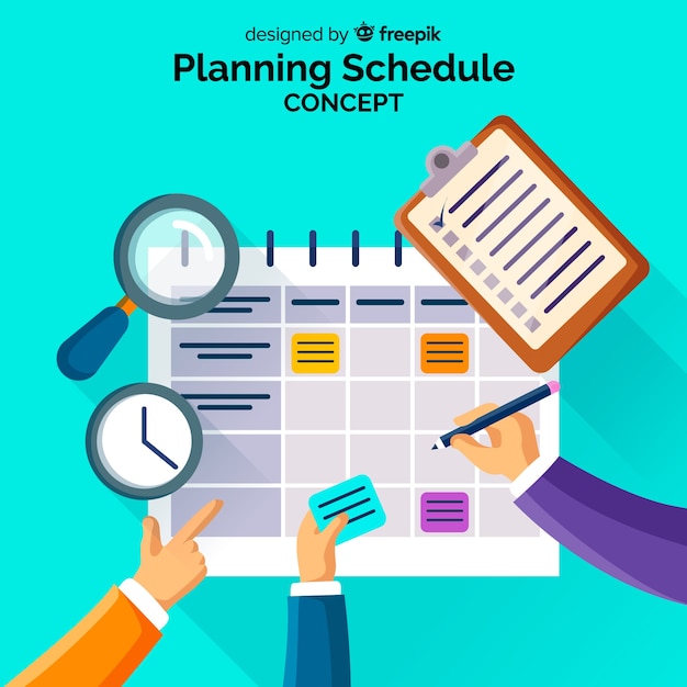 Free vector planning schedule template