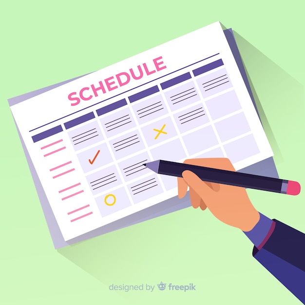 Free vector planning schedule template