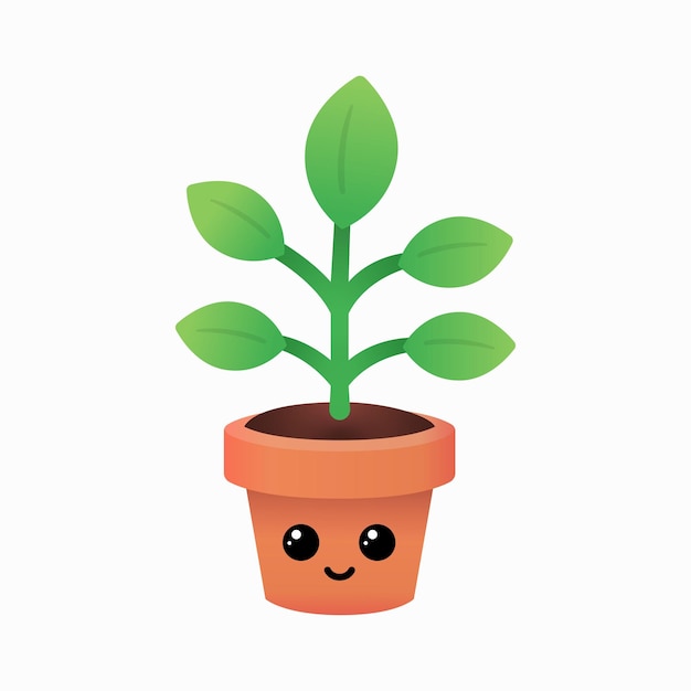 Бесплатное векторное изображение Растение эмоджи