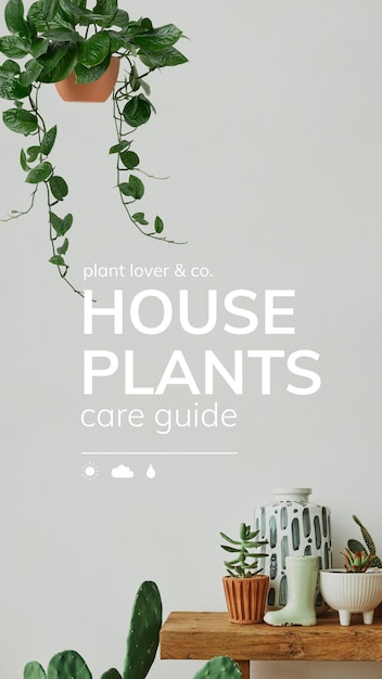 Free vector plant lover template vector care guide