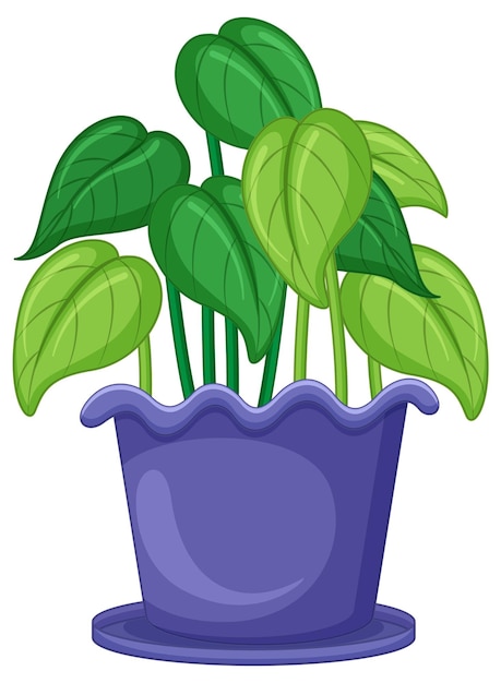 Растение в горшке в мультфильме