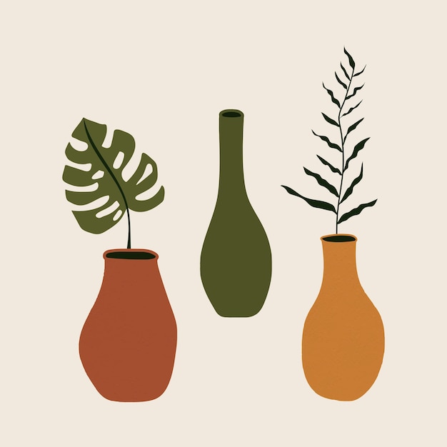 Plant in vase vector  element