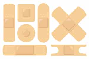 Free vector plasters in flat style