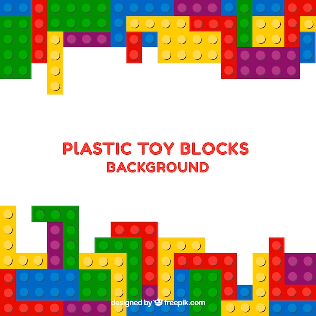 Free vector plastic toy blocks background