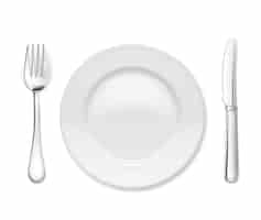 Free vector plate with cutlery