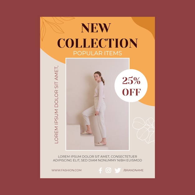 Platte ontwerp fashion design poster