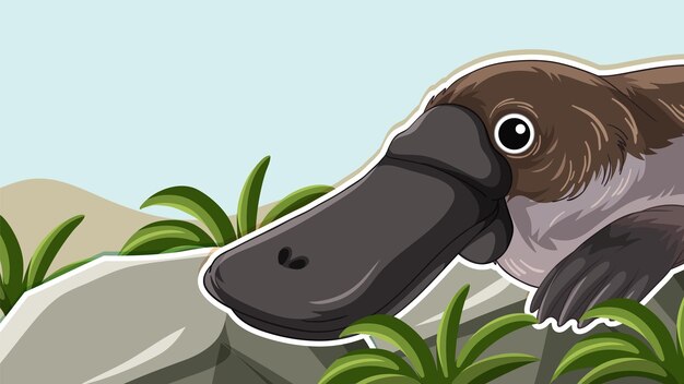 Platypus in nature background