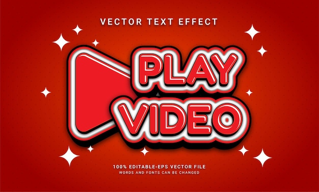 Play video text effect themed video promotion