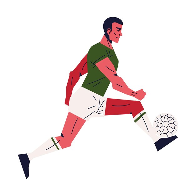 player soccer sports and physical activity icon isolated