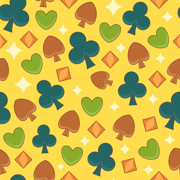 Playing cards pattern illustration