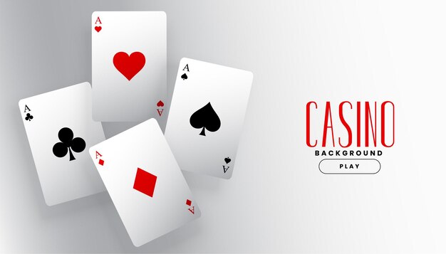 playing casino ace cards background