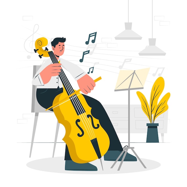 Free vector playing music concept illustration