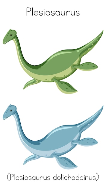 Плезиозавр в двух цветах