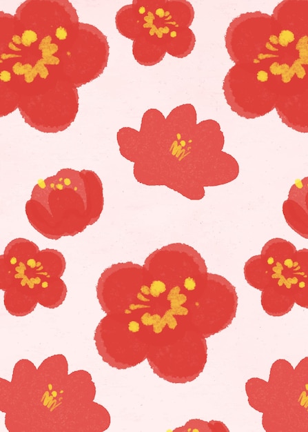 Free vector plum blossom vector pattern for chinese national day