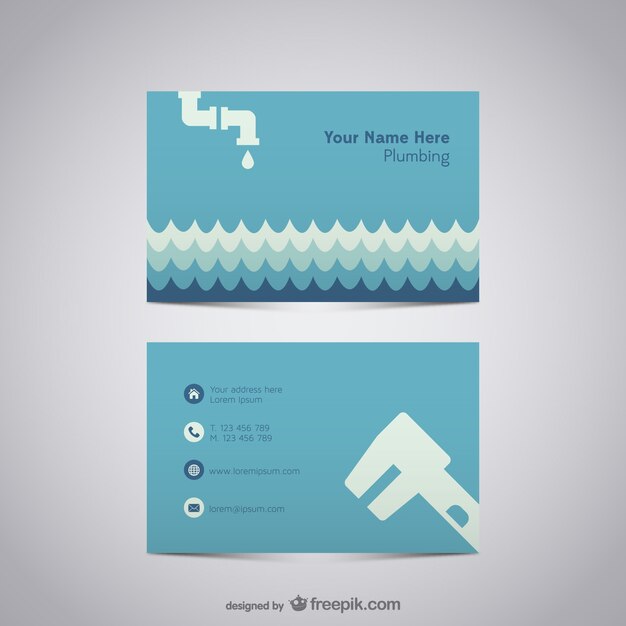 Plumber business card