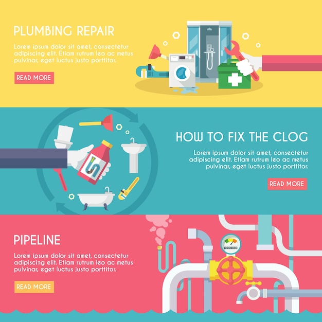 Plumbing Banner Set