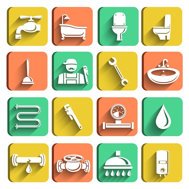 Free vector plumbing icons