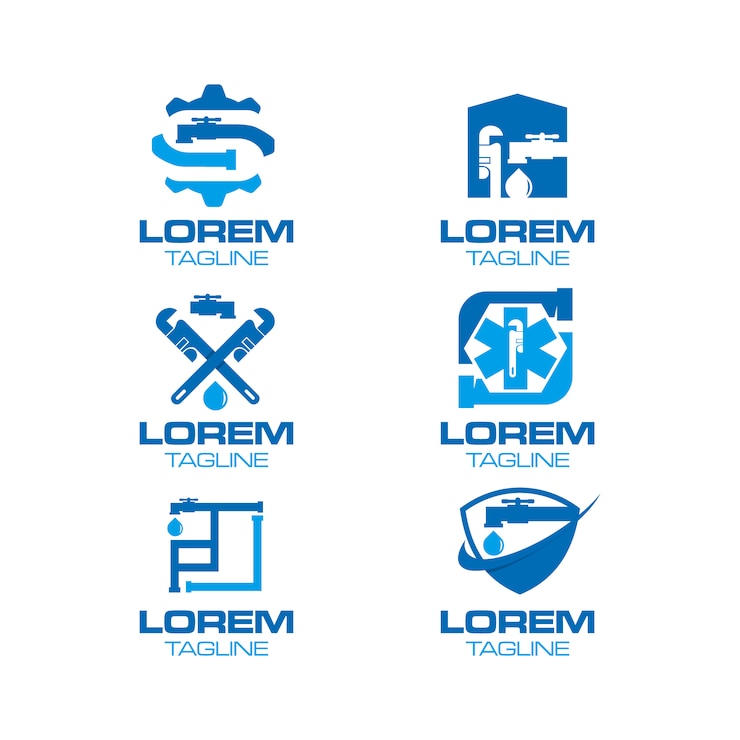 Plumbing logo collection