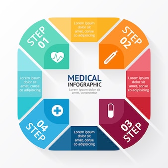 Plus sign infographic template medical healthcare presentation health symbol hospital logo