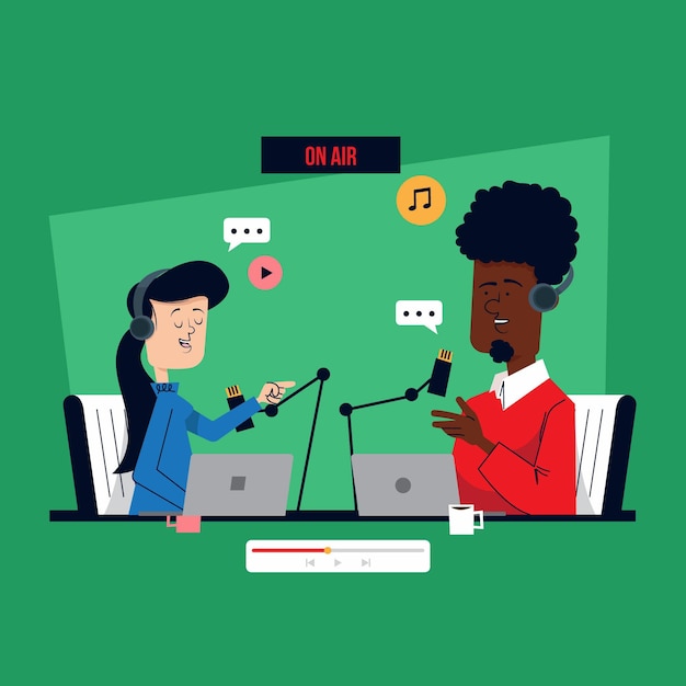 Podcast concept illustration