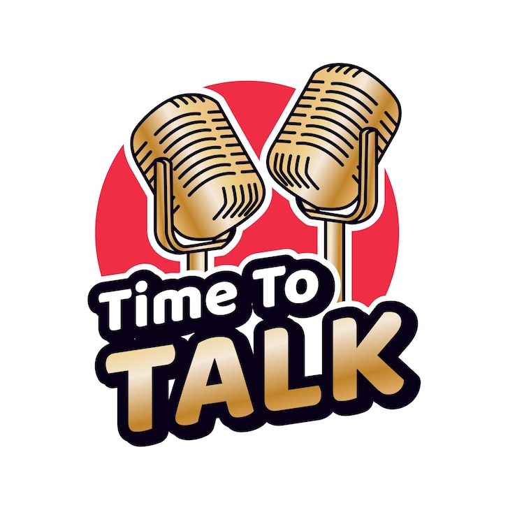 Free Vector podcast talk logo template