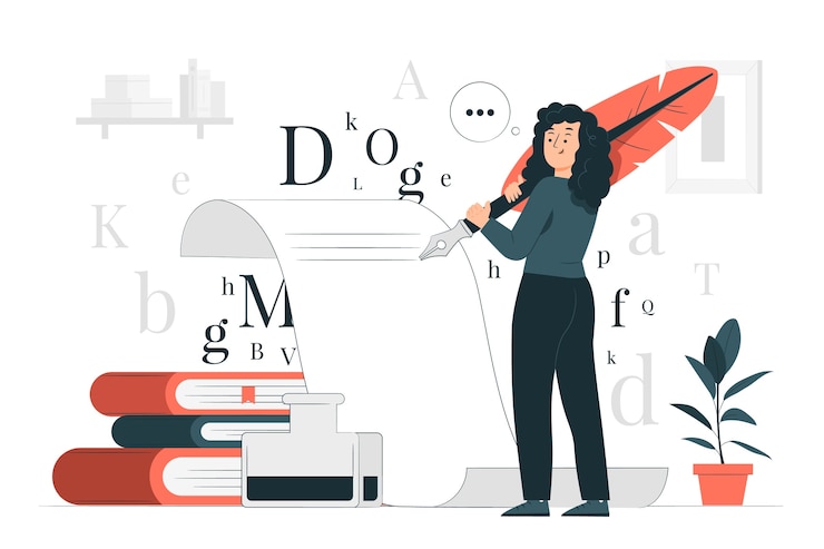 Free Vector poetry concept illustration