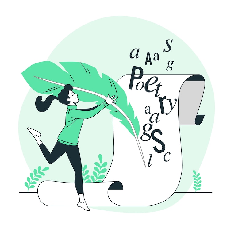 Free Vector poetry concept illustration