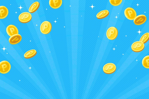 Point coins background