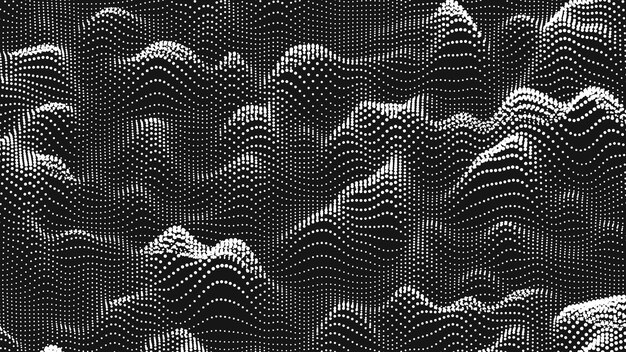 Point wave bump texture Abstract dot background Technological cyberspace background