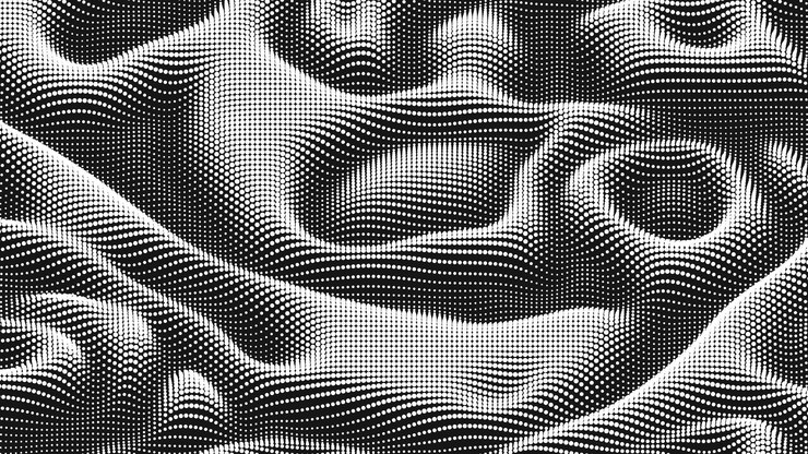 Free Vector point wave noise texture abstract dot background technological cyberspace background