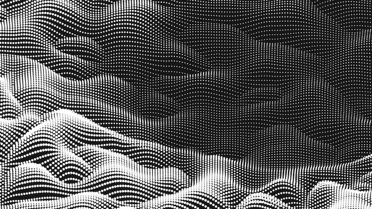 Free Vector point wave noise texture abstract dot background technological cyberspace background