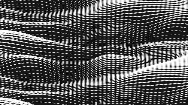 Бесплатное векторное изображение Гладкая текстура точечной волны абстрактный точечный фон технологический фон киберпространства