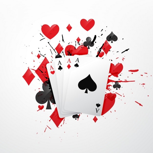 Quattro assi carte da poker illustrazione