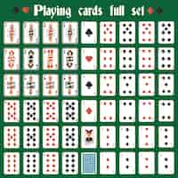 無料ベクター ポーカーのカードのアイコン集