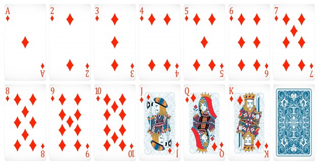 Poker cards set of club with back design