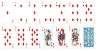 Бесплатное векторное изображение Набор покерных карт клуба с дизайном спины