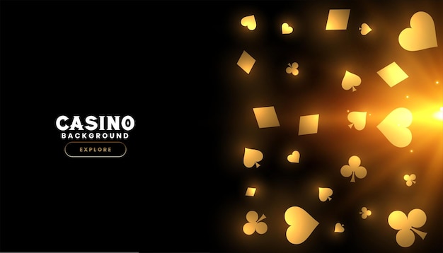 Vettore gratuito carta da gioco d'azzardo poker asso banner scuro con effetto luce vettoriale