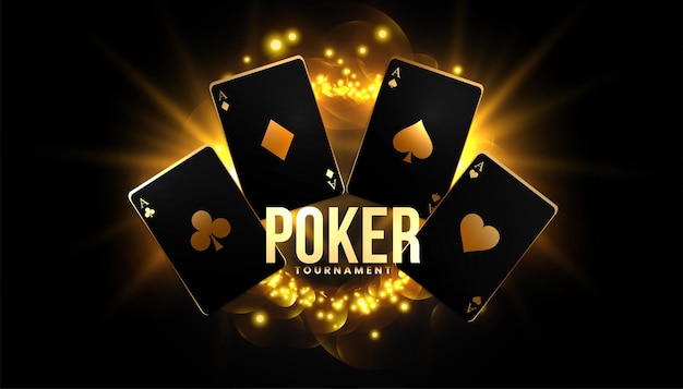 Free vector poker game background with playing cards