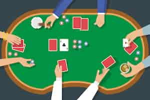 Free vector poker game top view