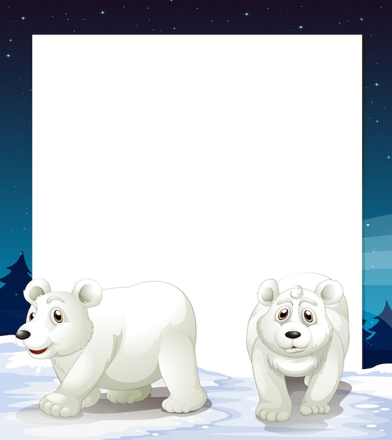 Бесплатное векторное изображение Белый медведь