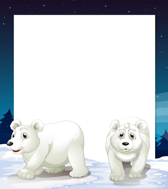 Polar bear template