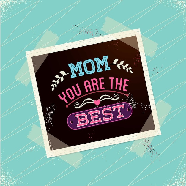 Free vector polaroid mother's day card