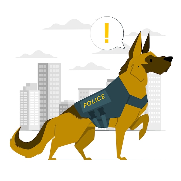 Police dog concept illustration