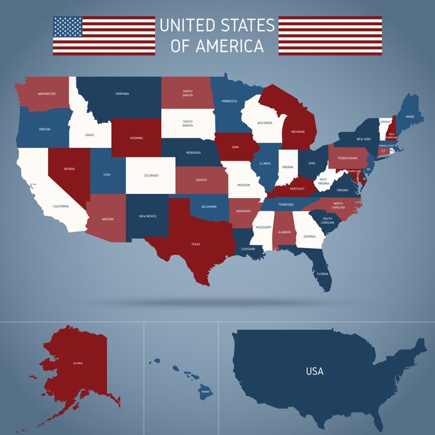 Политическая карта США