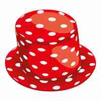 Free vector polka dot hat of red color