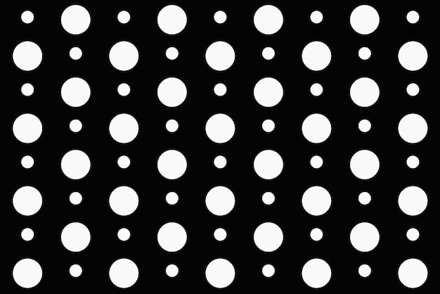 Бесплатное векторное изображение Фон узор в горошек, черный милый дизайн вектор