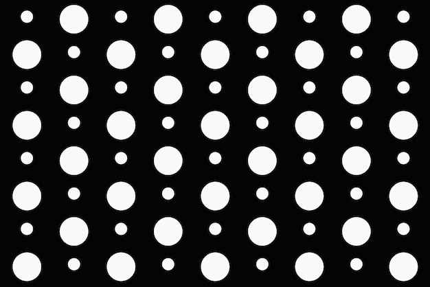 Polka dot pattern background, black cute design vector