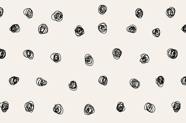 Free vector polka dot pattern background, ink doodle vector, minimal design